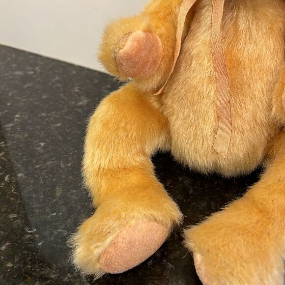Ty Classic 2000 Jeeves Teddy Bear 13" Golden Plush With Colorful Nose . - Picture 3 of 9